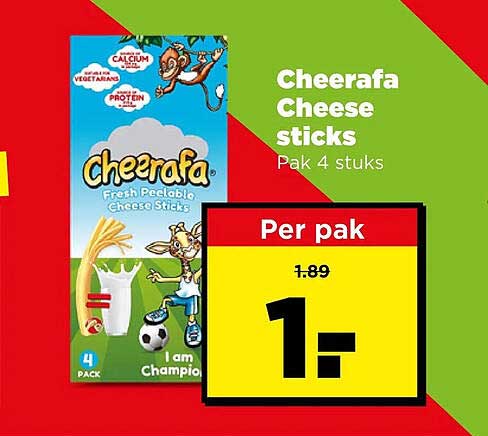 Cheerafa Cheese sticks Pak 4 stuks