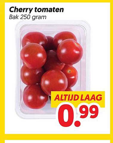 Cherry tomaten Bak 250 gram ALTJD LAAG