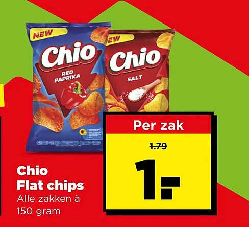 Chio Flat chips Alle zakken á 150 gram