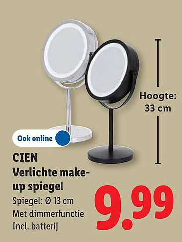 CIEN Verlichte make-up spiegel