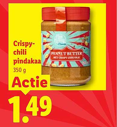 Crispy-chili pindakaas 350 g Actie