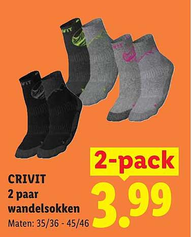 CRIVIT 2 paar wandelsokken Maten: 35/36 - 45/46 2-pack