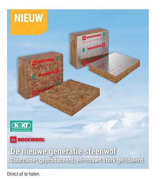 De nieuwe generatie steenwol Duurzamer geproduceerd, vertrouwd sterk geïsoleerd.