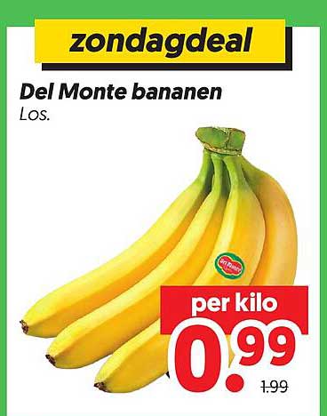 Del Monte bananen Los. per kilo