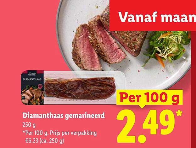 Diamanthaas gemarineerd