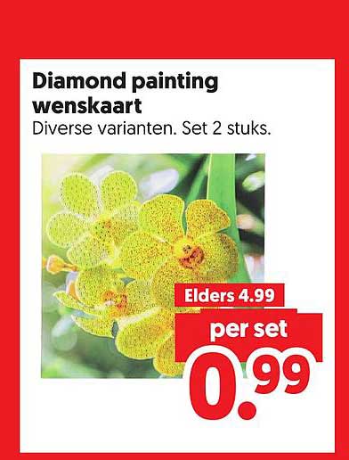 Diamond painting wenskaart