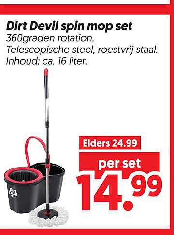 Dirt Devil spin mop set