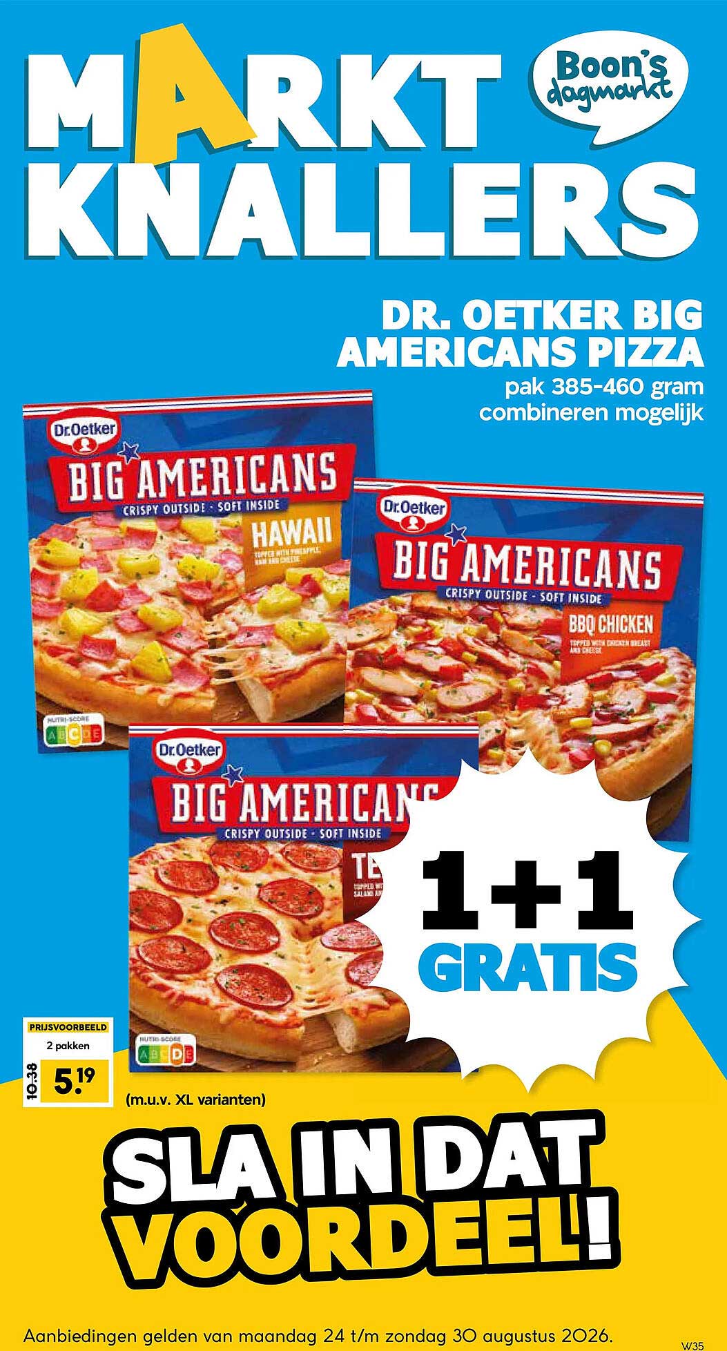 DR. OETKER BIG AMERICANS PIZZA 1+1 GRATIS