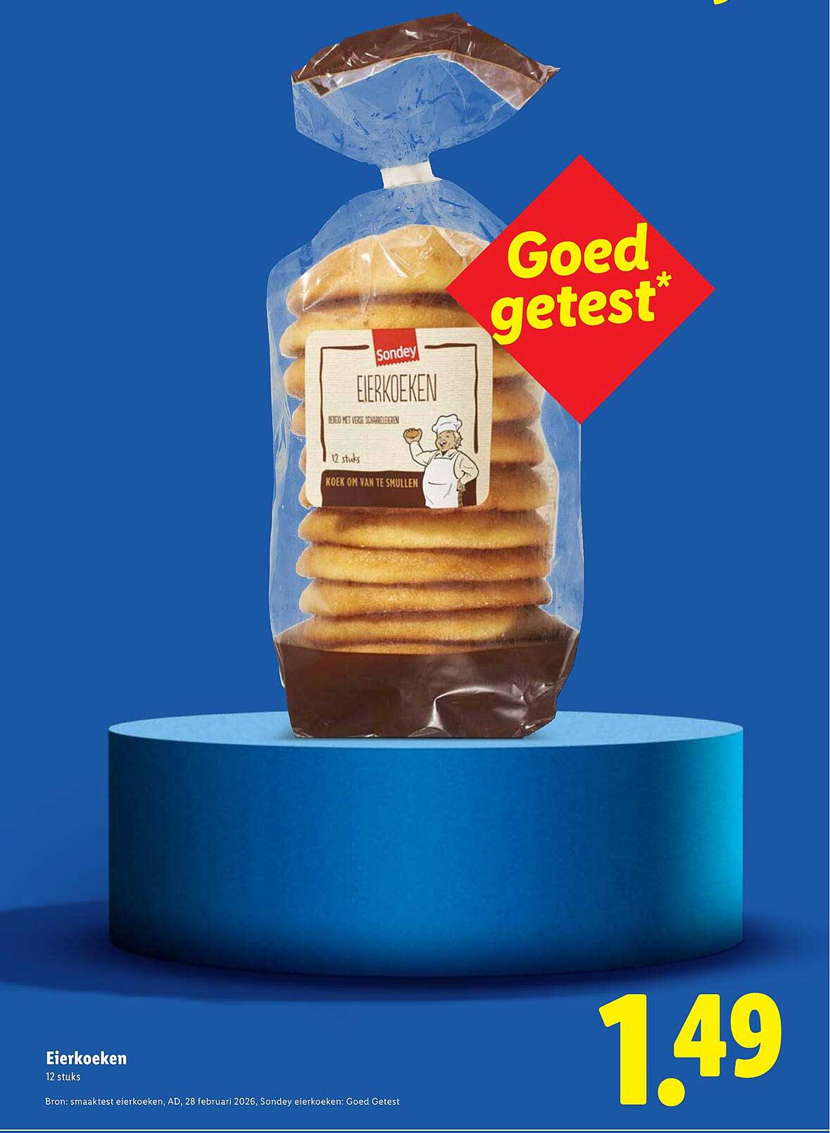 Eierkoeken 12 stuks Goed getest*