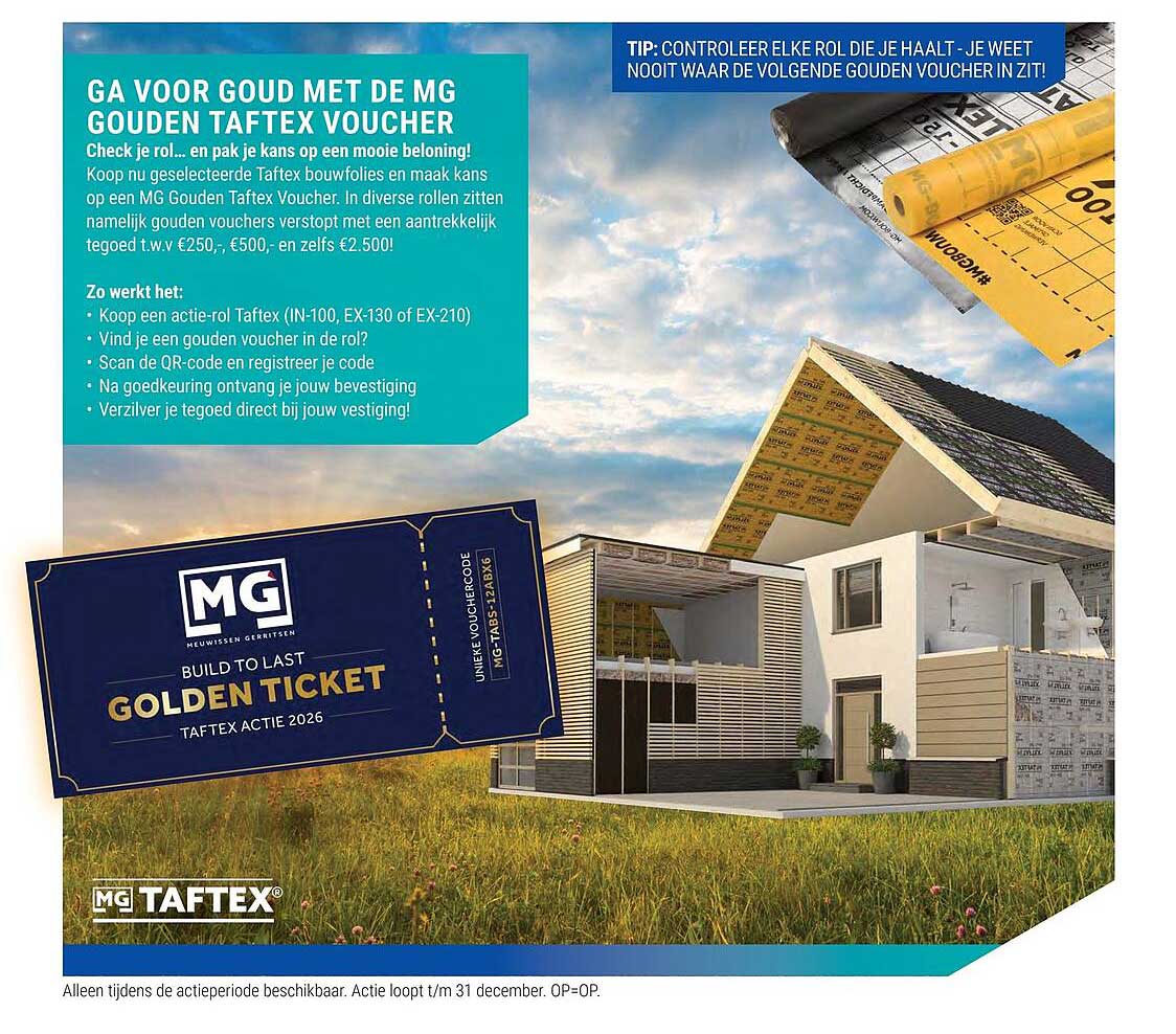 GA VOOR GOUD MET DE MG GOUDEN TAFTEX VOUCHER