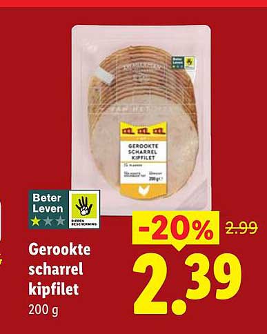 Gerookte scharrel kipfilet