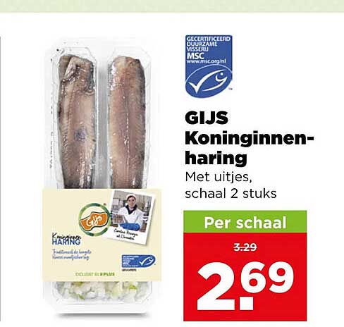 GIJS Koninginnen-haring Met uitjes, schaal 2 stuks