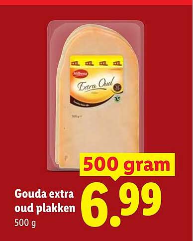 Gouda extra oud plakken 500 g