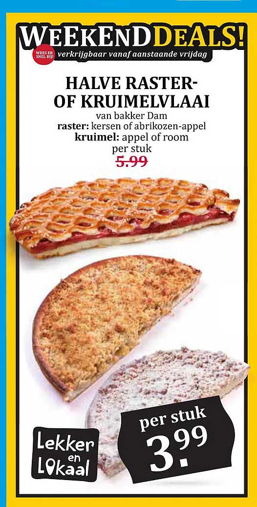 HALVE RASTER- OF KRUIIMELVLAAI