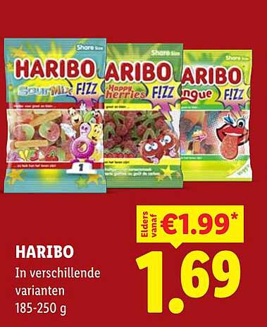 HARIBO In verschillende varianten 185-250 g