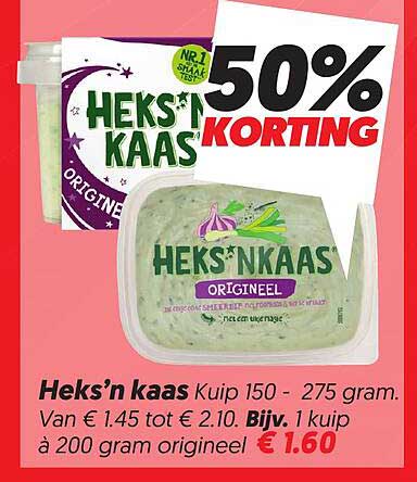 Heks’n kaas Kuip 150 - 275 gram 50% KORTING