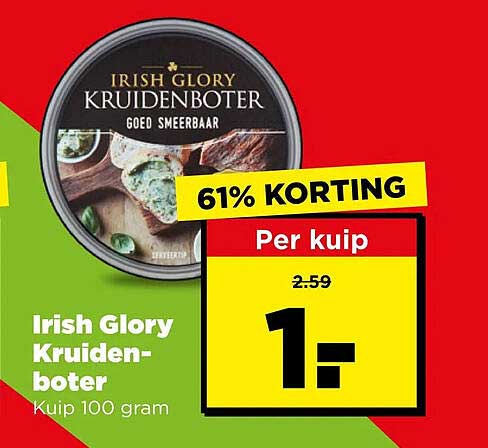 Irish Glory Kruidenboter 61% KORTING