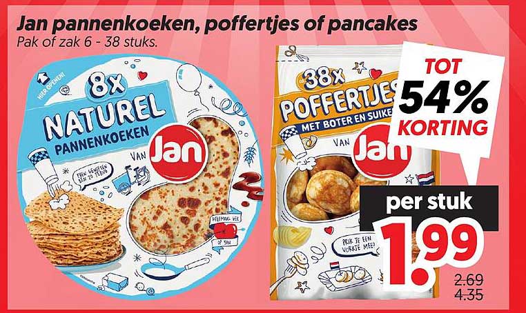 Jan pannenkoeken, poffertjes of pancakes