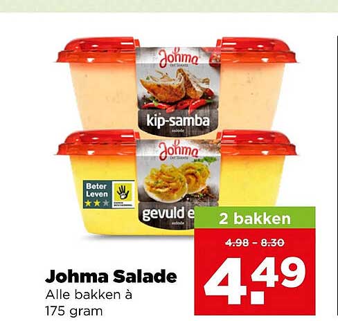 Johma Salade Alle bakken à 175 gram 2 bakken