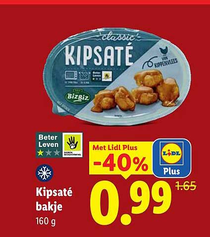 Kipsaté bakje 160 g