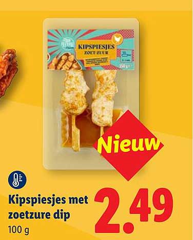 Kipspiesjes met zoetzure dip