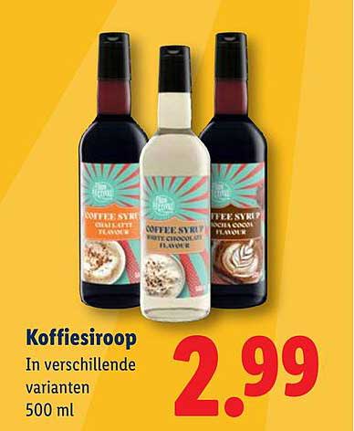 Koffiesiroop In verschillende varianten 500 ml