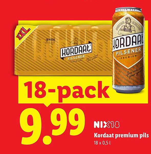 Kordaat premium pils 18-pack