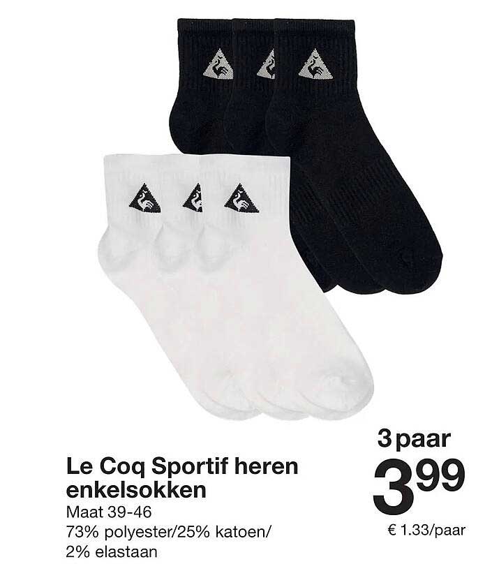 Le Coq Sportif heren enkelsokken