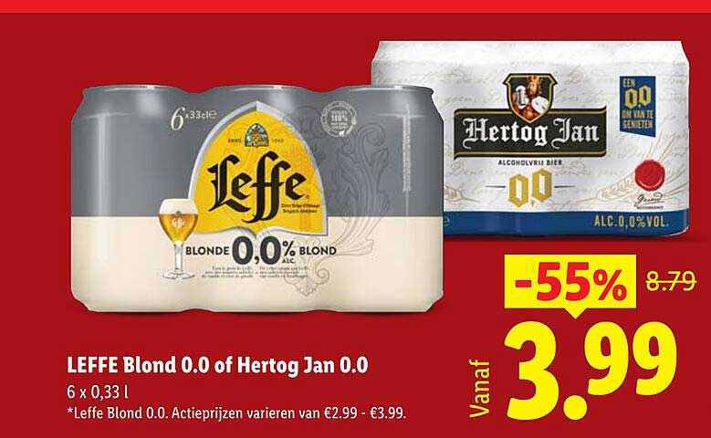 LEFFE Blond 0.0 of Hertog Jan 0.0 -55%