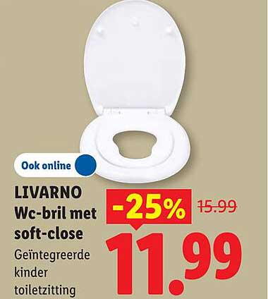 LIVARNO Wc-bril met soft-close Geïntegreerde kinder toiletzitting -25%
