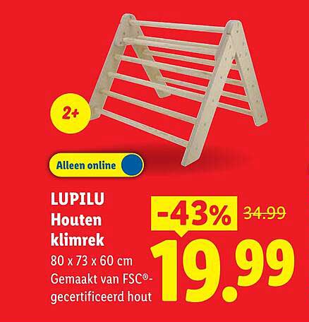 LUPILU Houten klimrek 2+ Alleen online