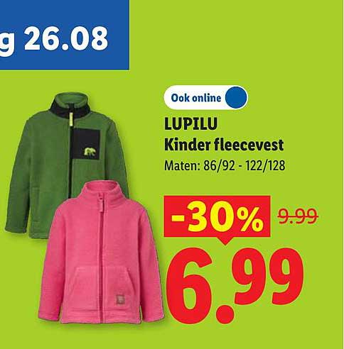 LUPILU Kinder fleecevest -30%