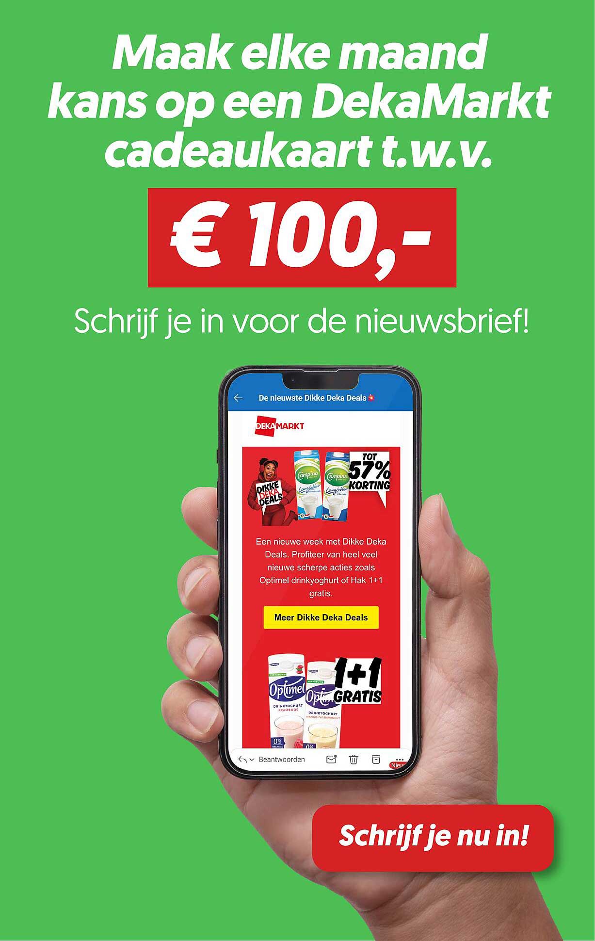 Maak elke maand kans op een Dekamarkt cadeaukaart t.w.v.