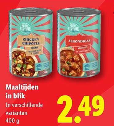 Maaltijden in blik