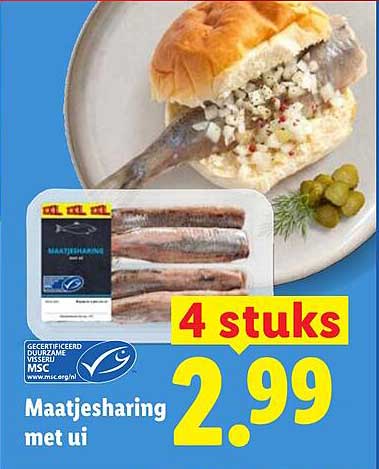Maatjesharing met ui 4 stuks
