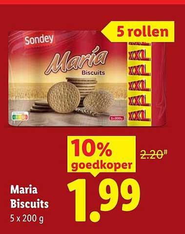 Maria Biscuits 5 rollen