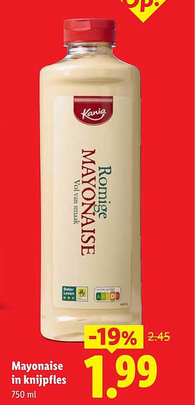 Mayonaise in knijpfles 750 ml