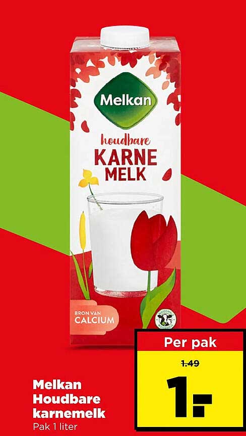 Melkan Houdbare karnemelk Pak 1 liter