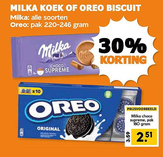 MILKA KOEK OF OREO BISCUIT