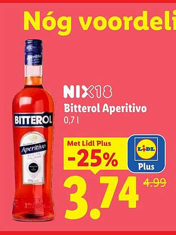 NIX18 Bitterol Aperitivo 0,7 l -25%
