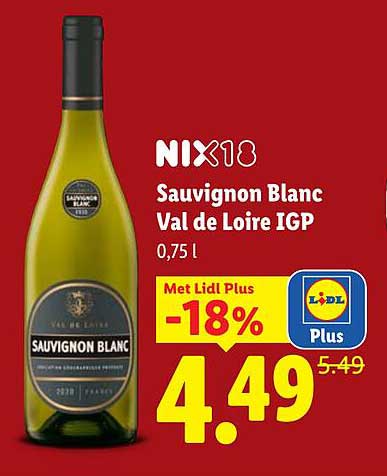 NIX18 Sauvignon Blanc Val de Loire IGP 0,75 l