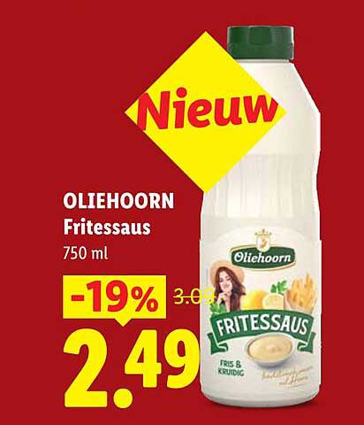 Oliehoorn Fritessaus 750 ml Nieuw