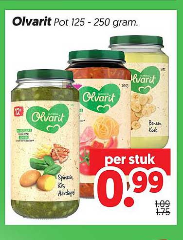 Olvarit Pot 125 - 250 gram.