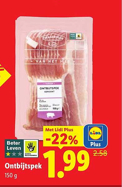 Ontbijtspek 150 g