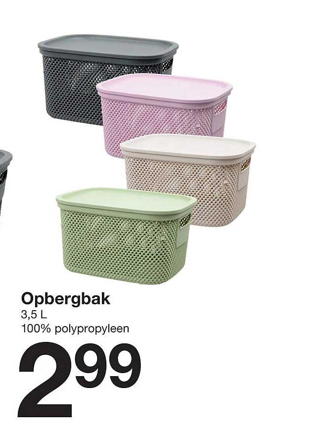 Opbergbak 3,5 L 100% polypropeen