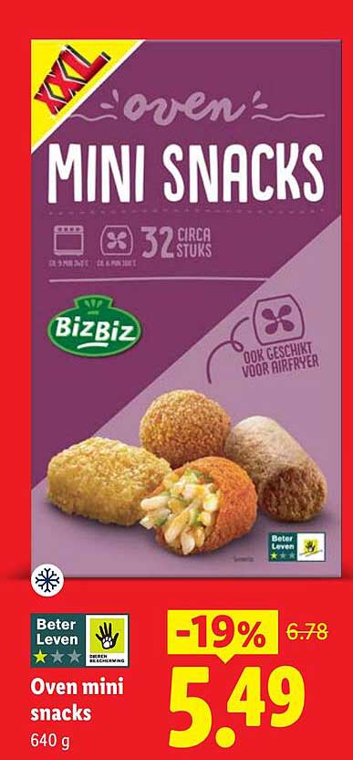Oven mini snacks 640 g