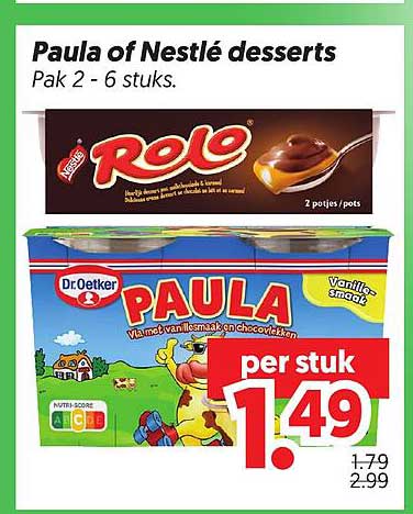 Paula of Nestlé desserts