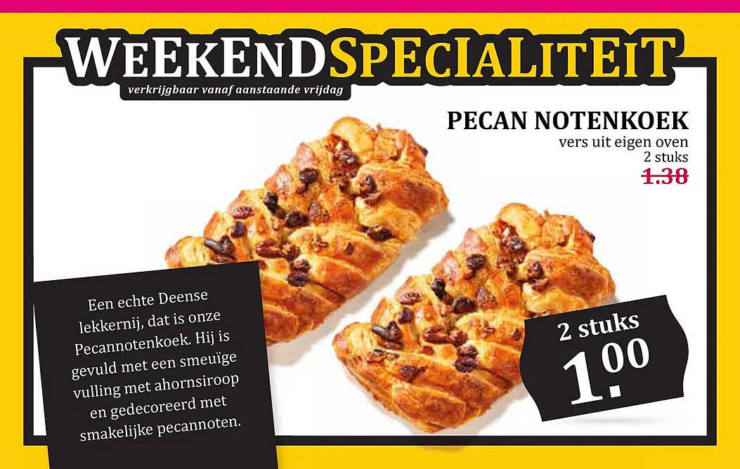 PECAN NOTENKOEK vers uit eigen oven 2 stuks