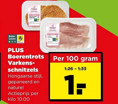 PLUS Boerentrots Varkensschnitzels