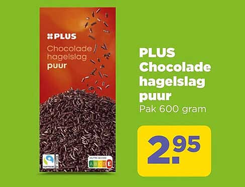 PLUS Chocolade hagelslag puur Pak 600 gram